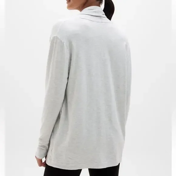 Athleta Pranayama Restore Wrap light heather gray sz L - Picture 2 of 9